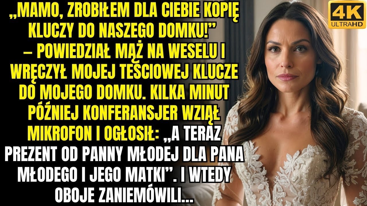 „Mamo, zrobiłem dla ciebie klucze do domu letniskowego!” — na weselu mąż wręczył teściowej klucze do