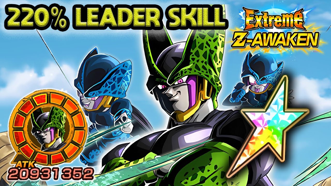 220% LEADER SKILL! 100% EZA PHY LR CELL & CELL JR LEVEL 10 LINKS! Dragon Ball Z Dokkan Battle