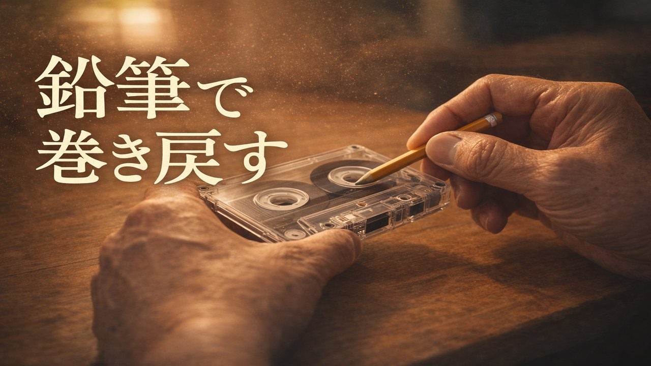 鉛筆で巻き戻す