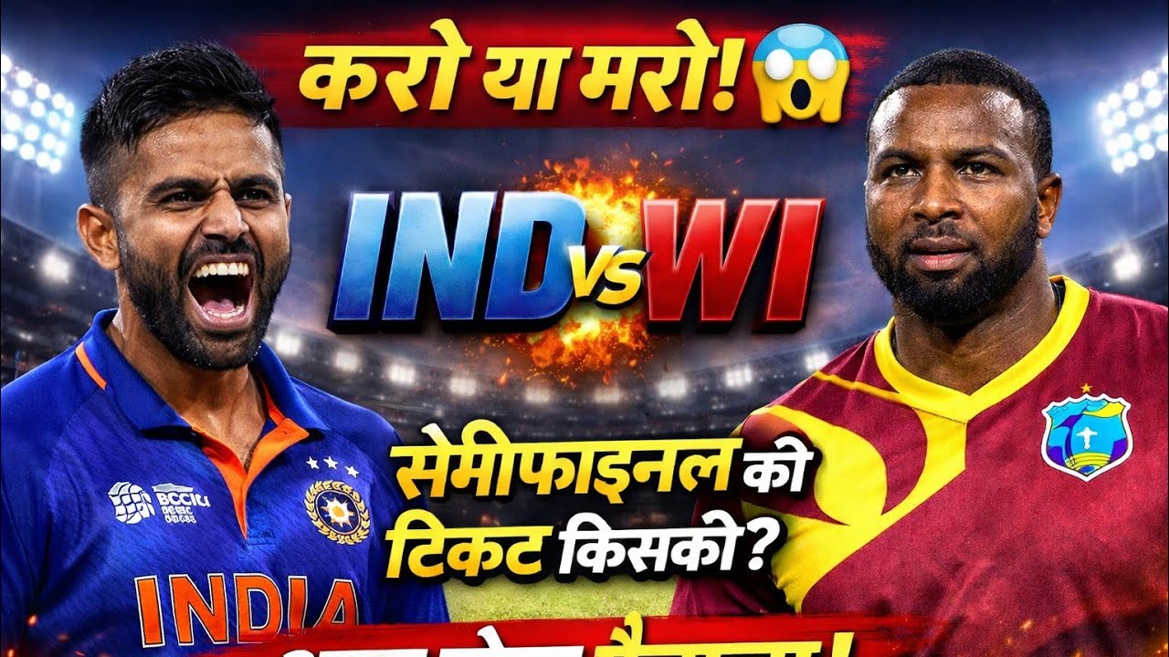 INDIA vs WI: करो या मरो मुकाबला! कौन जाएगा सेमीफाइनल में?