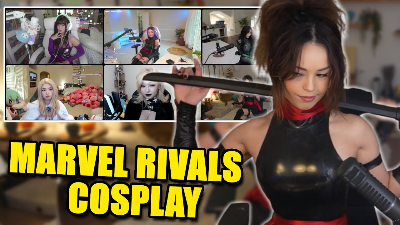 Valkyrae COSPLAYS Marvel Rivals Characters with the GIRLS