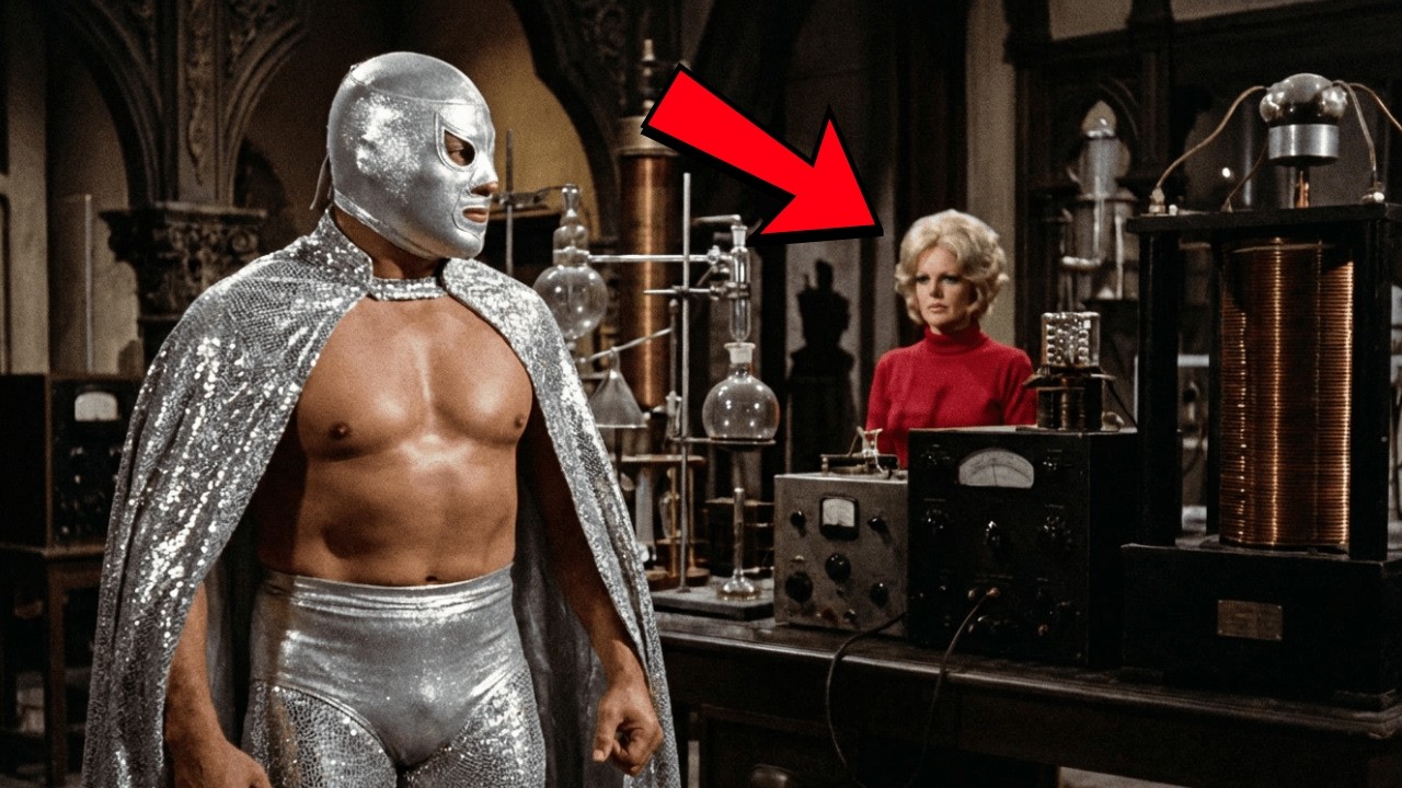 El Santo fue desafiado por la Dra. Frankstein, quien dijo: 