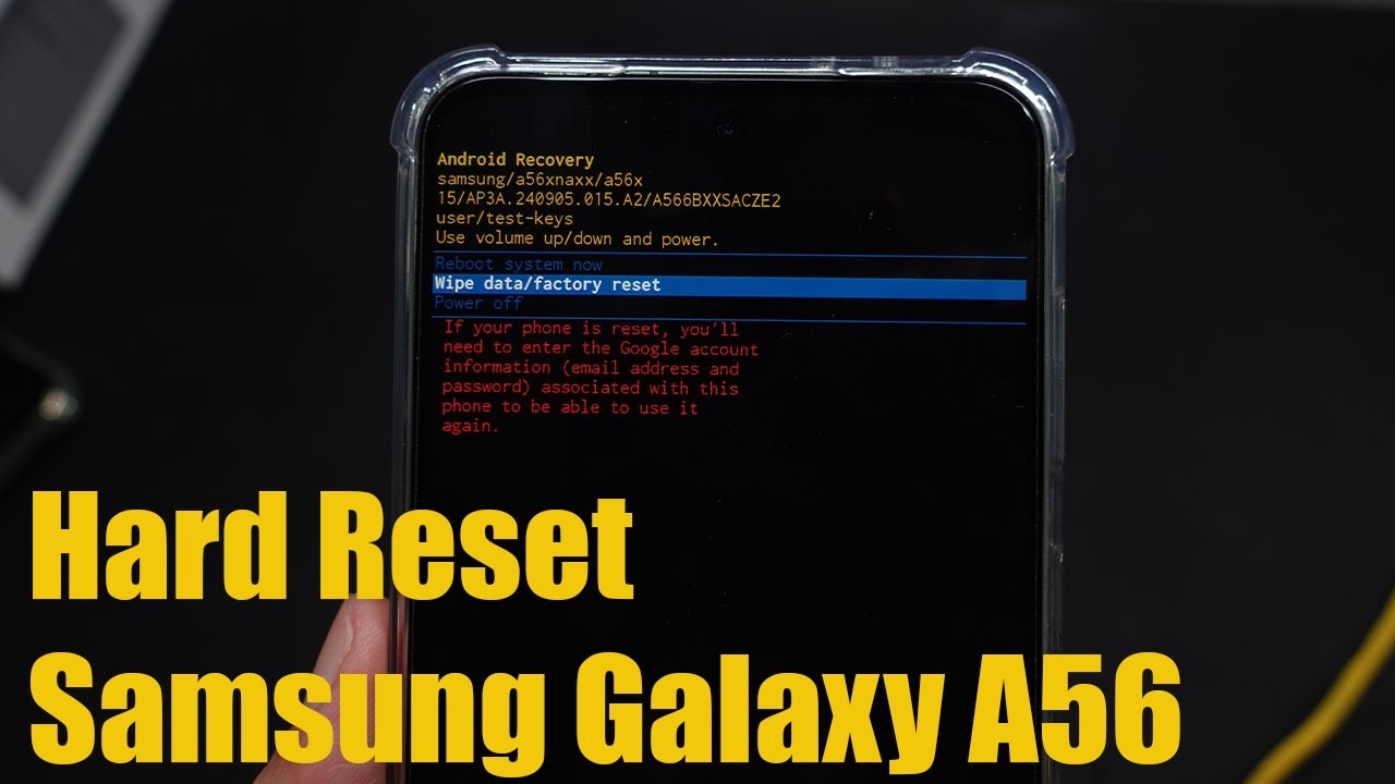 How To Hard Reset Samsung Galaxy A56 One UI 8.5
