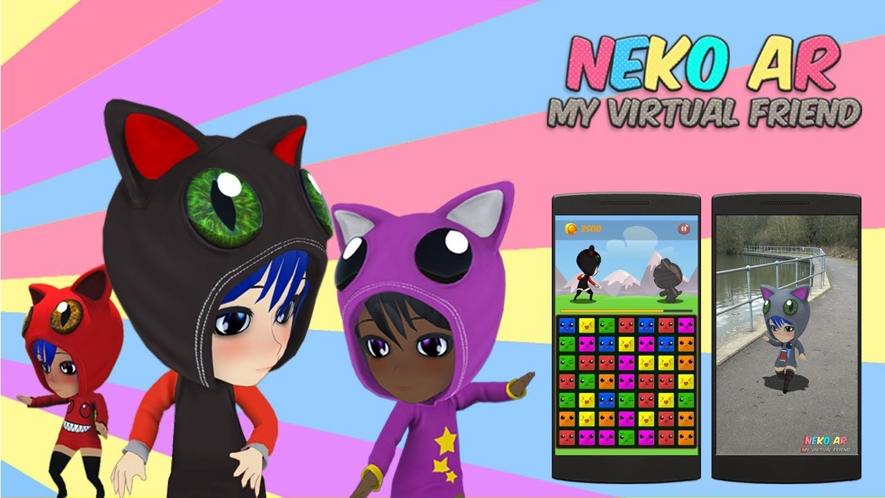 Neko AR - Augmented Reality Cute Chibi Cat Girl (Trailer 1)
