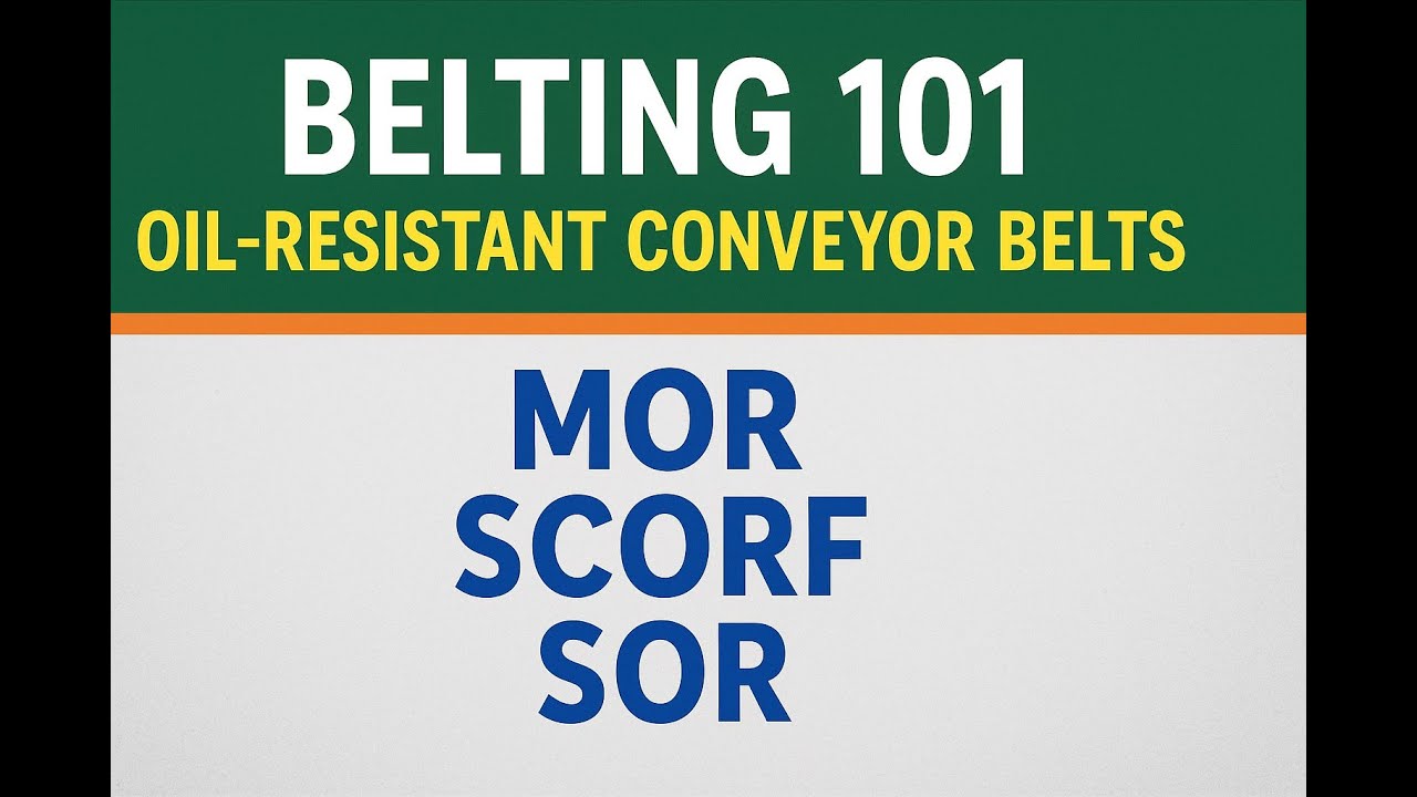 Oil-Resistant Conveyor Belts: MOR, SCORF, and SOR Explained | Belting 101