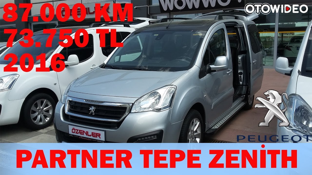 SATILDI peugeot partner tepee 1.6 hdi zenith cam tavan, satılık ikinci el araç test ve inceleme