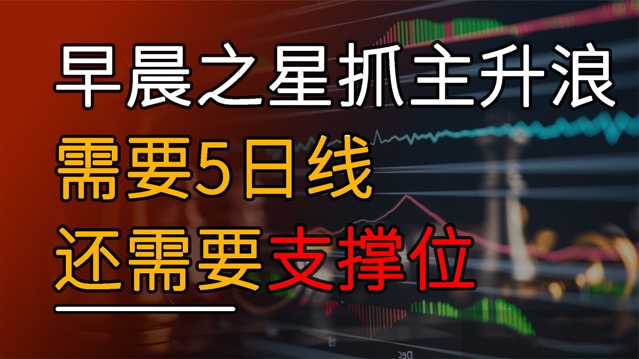 股民必须要知道：运用早晨之星抓主升浪，需要5日线和支撑位
