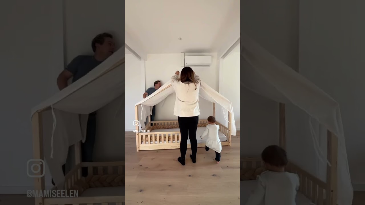 Kinderzimmer 👶🏻 Montessori Hausbett | Babybett #shorts Mamiseelen