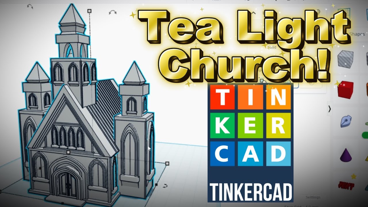 Урок по Tinkercad! ПОТРЯСАЮЩАЯ церковь из чайных свечей! РОЖДЕСТВО В СТИЛЕ ТИНКМАС!!! (День 23)