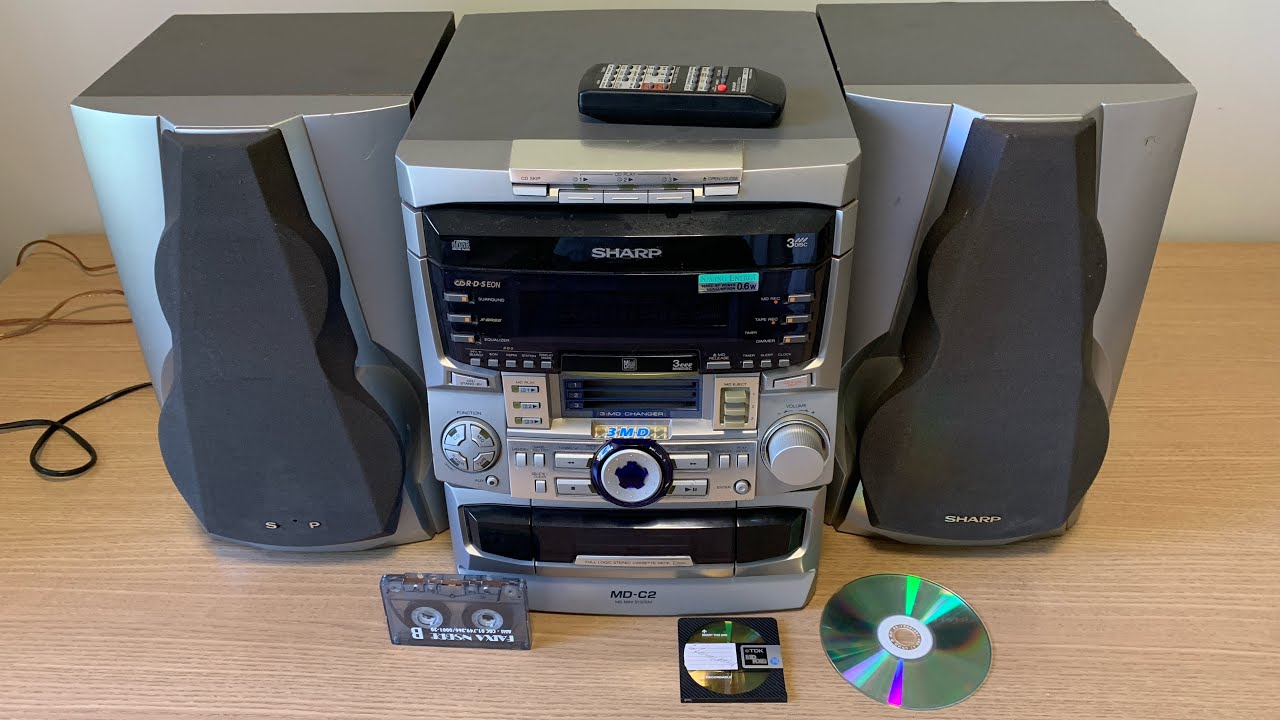 Conserto: Antigo System Sharp MD-C2 (Mini-Disc, Cassette, CD)