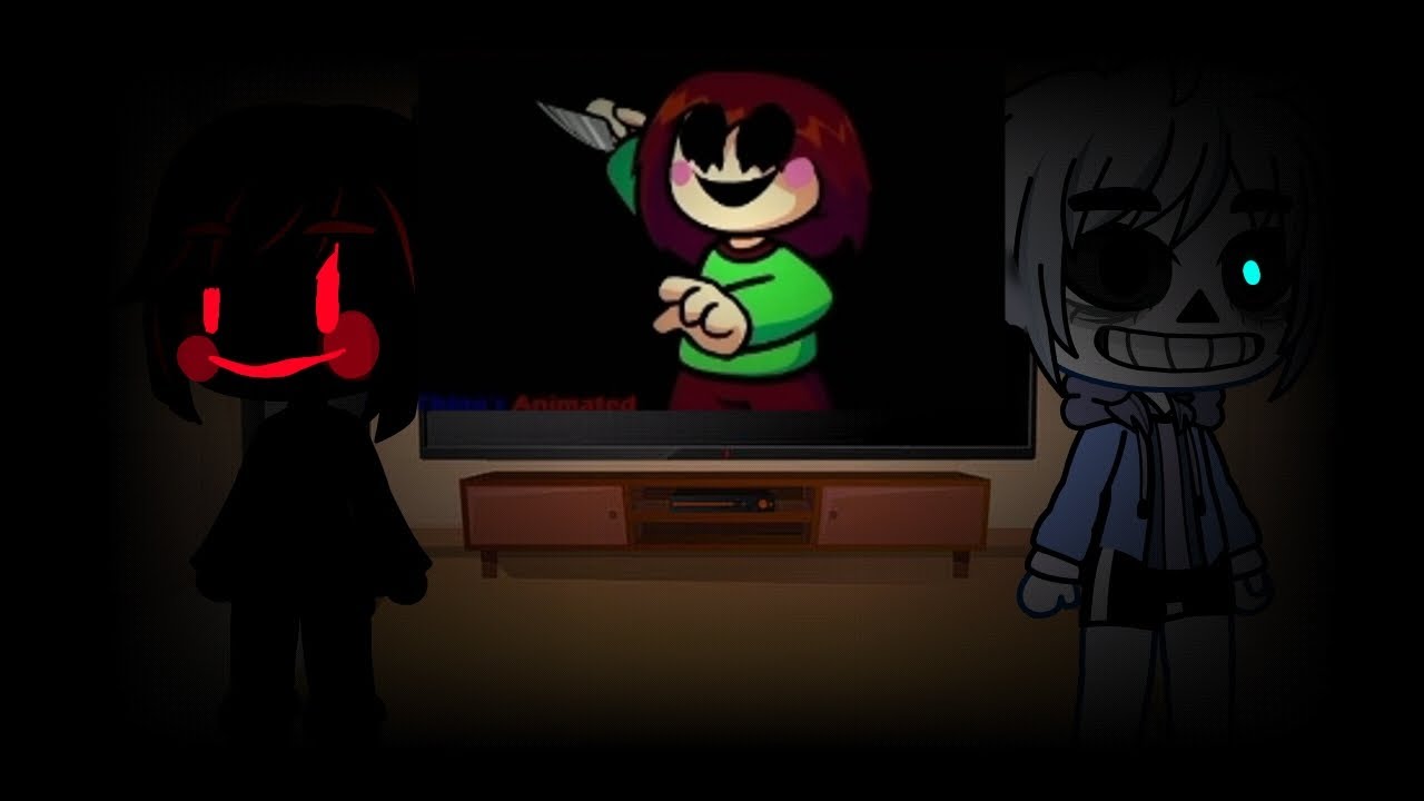 Реакция на Chara vs BF Knife Fight (Friday Night Funkin'Animation). Автор Chino's Animated.