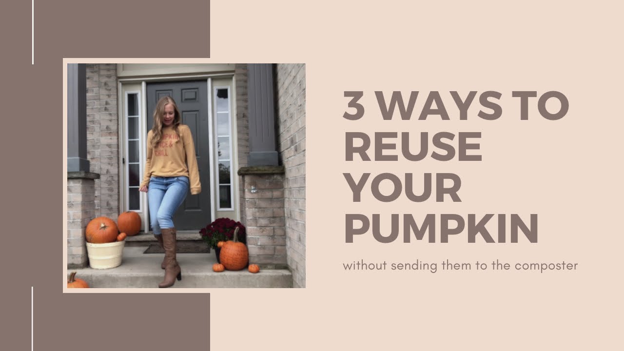 3 Ways to reuse your pumpkin | zero waste kitchen | pumpkin decorations