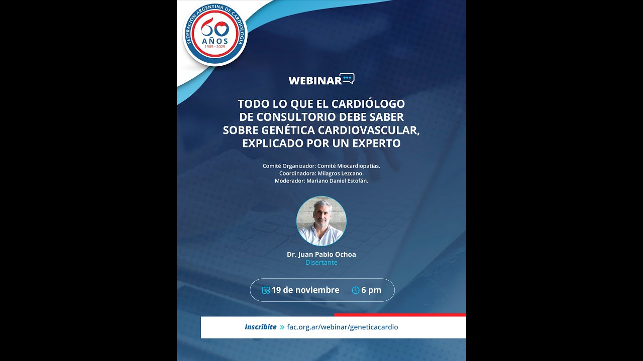 Todo lo que el Cardiólogo debe saber sobre genética cardiovascular, explicado por un experto.