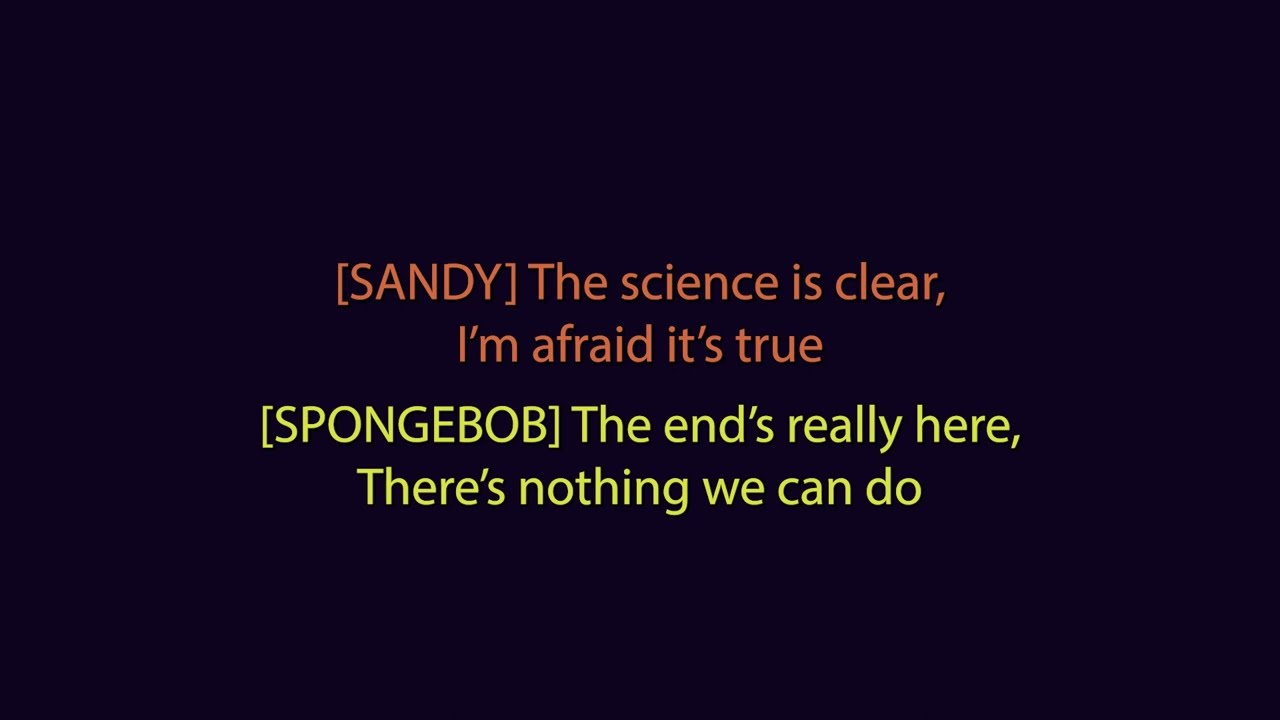 The Spongebob Squarepants Musical - No Control instrumental + lyrics (karaoke)
