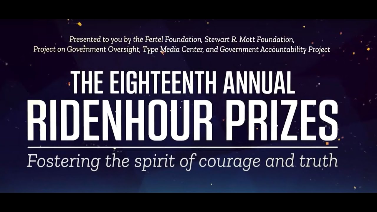 The Eighteenth Annual Ridenhour Prizes, Documentary Film Prize Presenter: Sheila Coronel