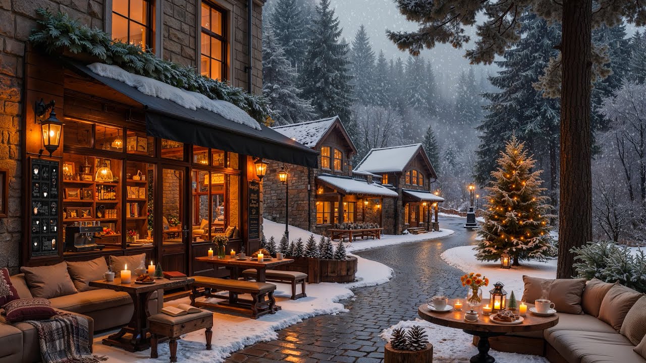 Chill Winter Morning & Warm Jazz Music ⛄ Cozy Coffee Shop Ambience with Soft Jazz Background Music
