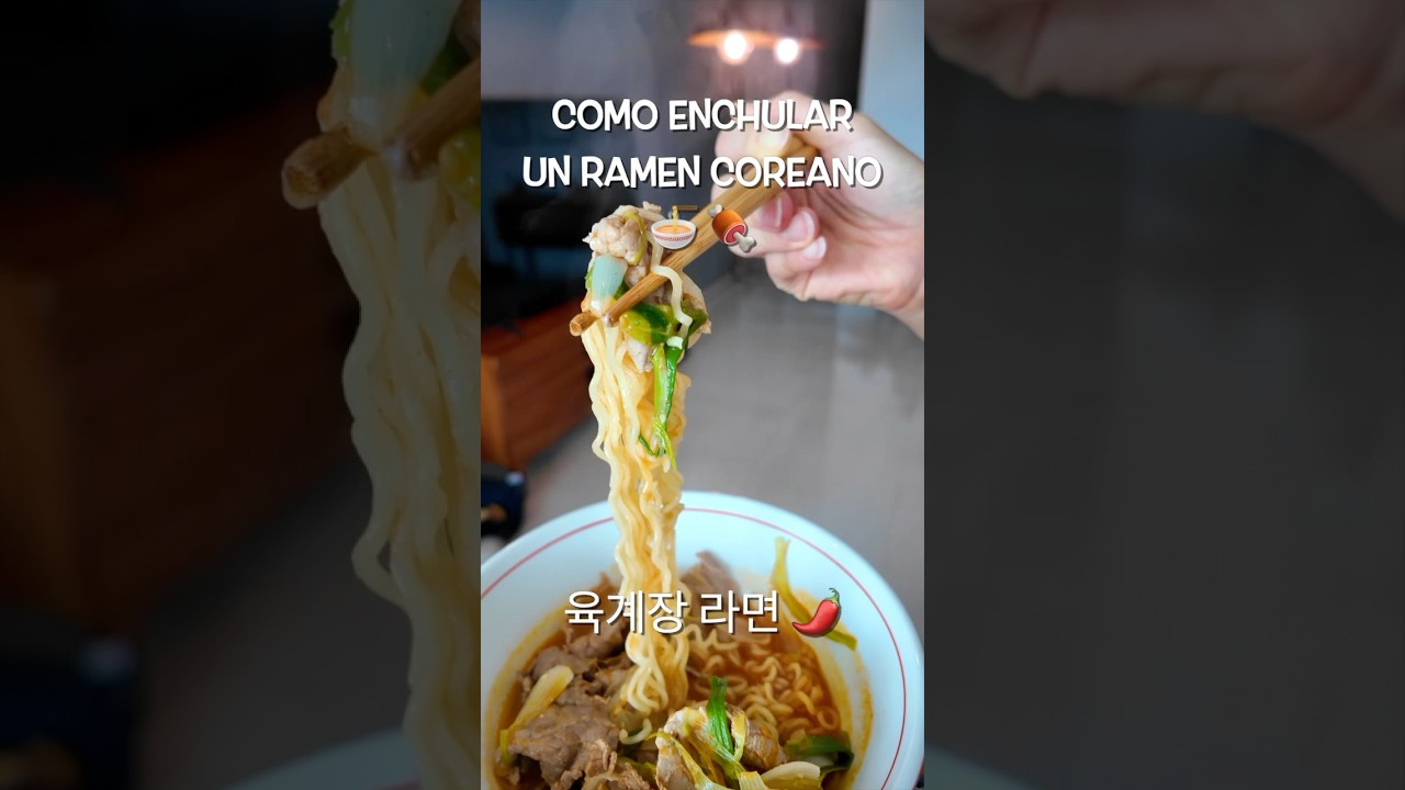 Como ENCHULAR el ramen coreano 🍜#recipe#recetas#ramen#comidacoreana#cocinandocorea