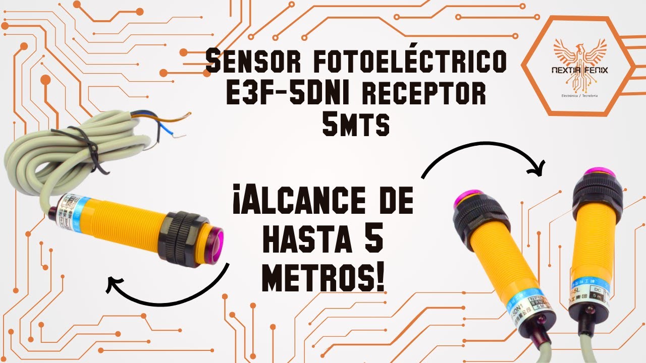 SENSOR FOTOELECTRICO E3F 5DN1 Y 5L 5 MTS