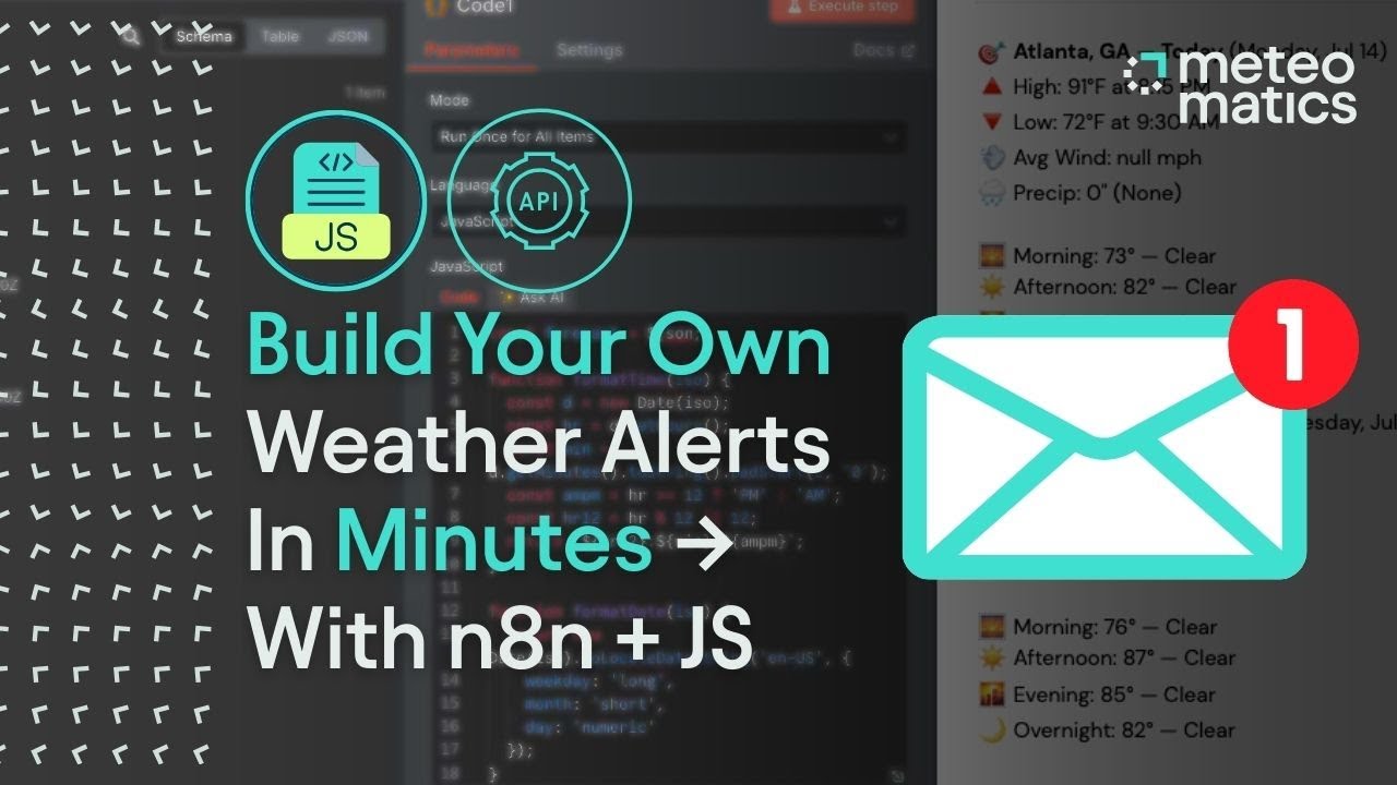 Build a Daily Weather Forecast Email with Meteomatics API + n8n (Low-Code Workflow)