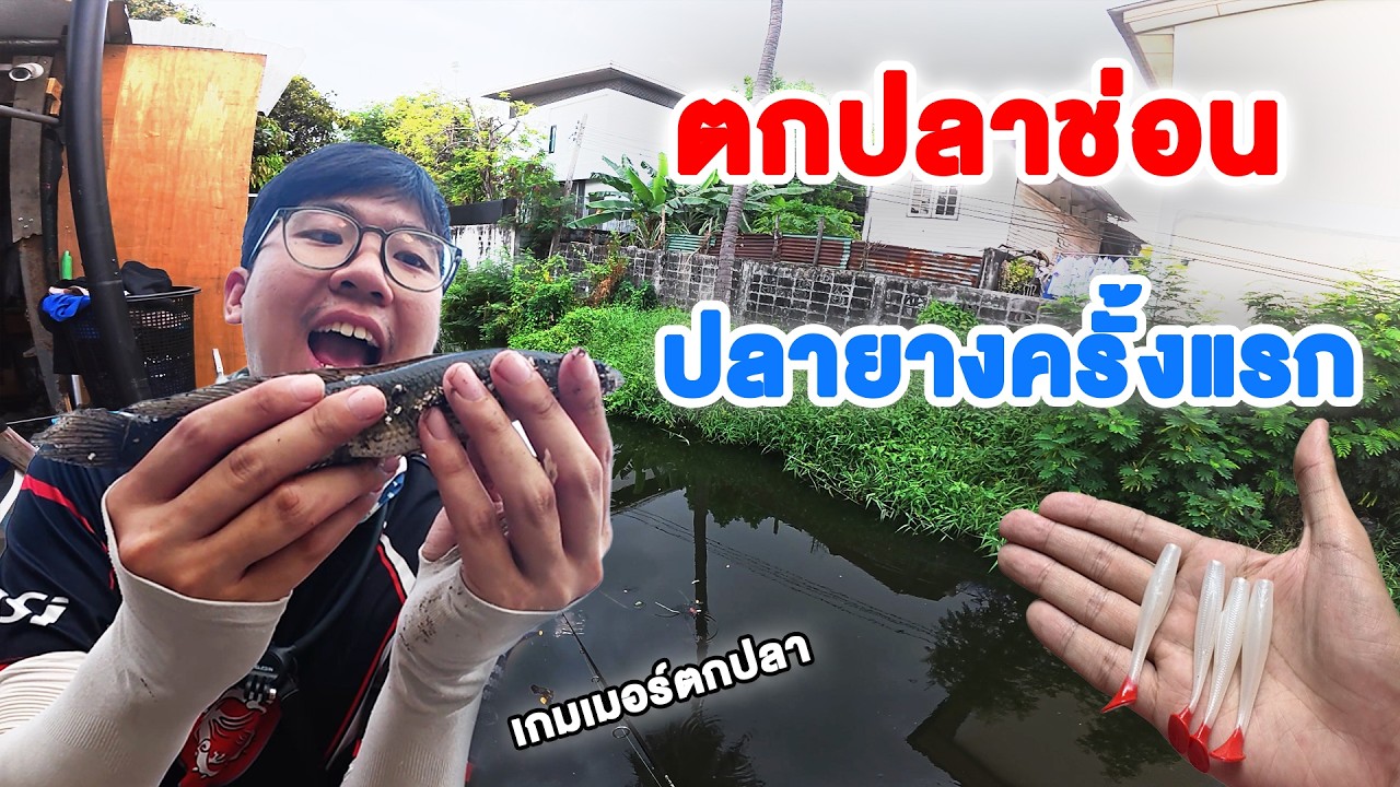 ตกปลาช่อน ลองใช้ปลายาง Texas ครั้งแรกได้เรื่อง!!   l Petechee เกมเมอร์ตกปลา