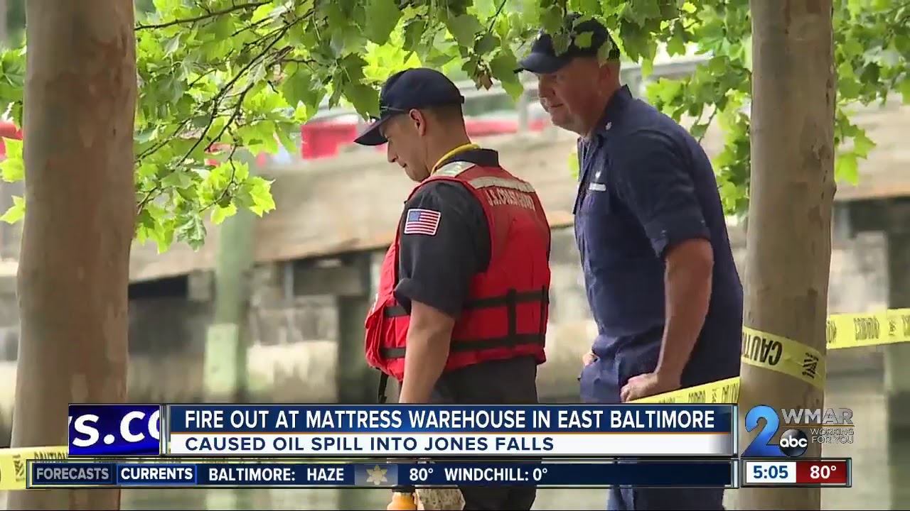 Four Alarm Fire Out At Mattress Warehouse in East Baltimore