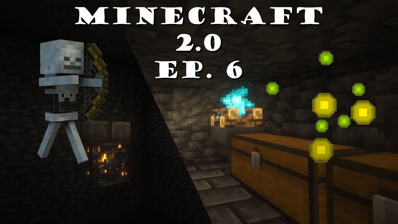 Let's Play Minecraft Again! [Ep 6] - A Skeleton XP farm! (With bonus bones and arrows)