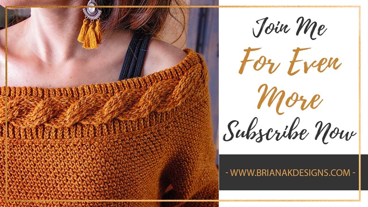 Valencia Infinity Cable Sweater Crochet Cable by Briana K Designs