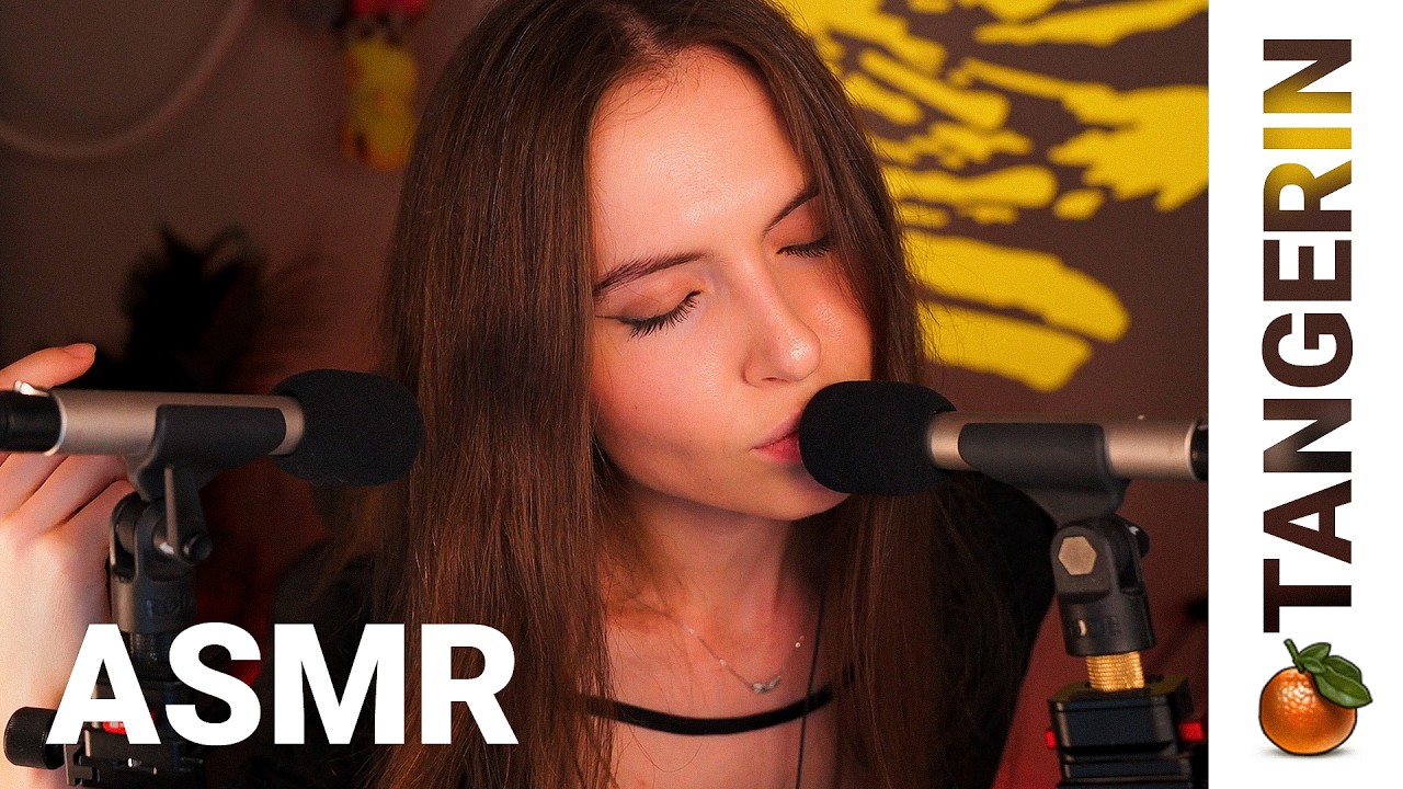 ASMR Soft Mouth Sounds, Eye Contact & Clothes Scratching | Tangerin