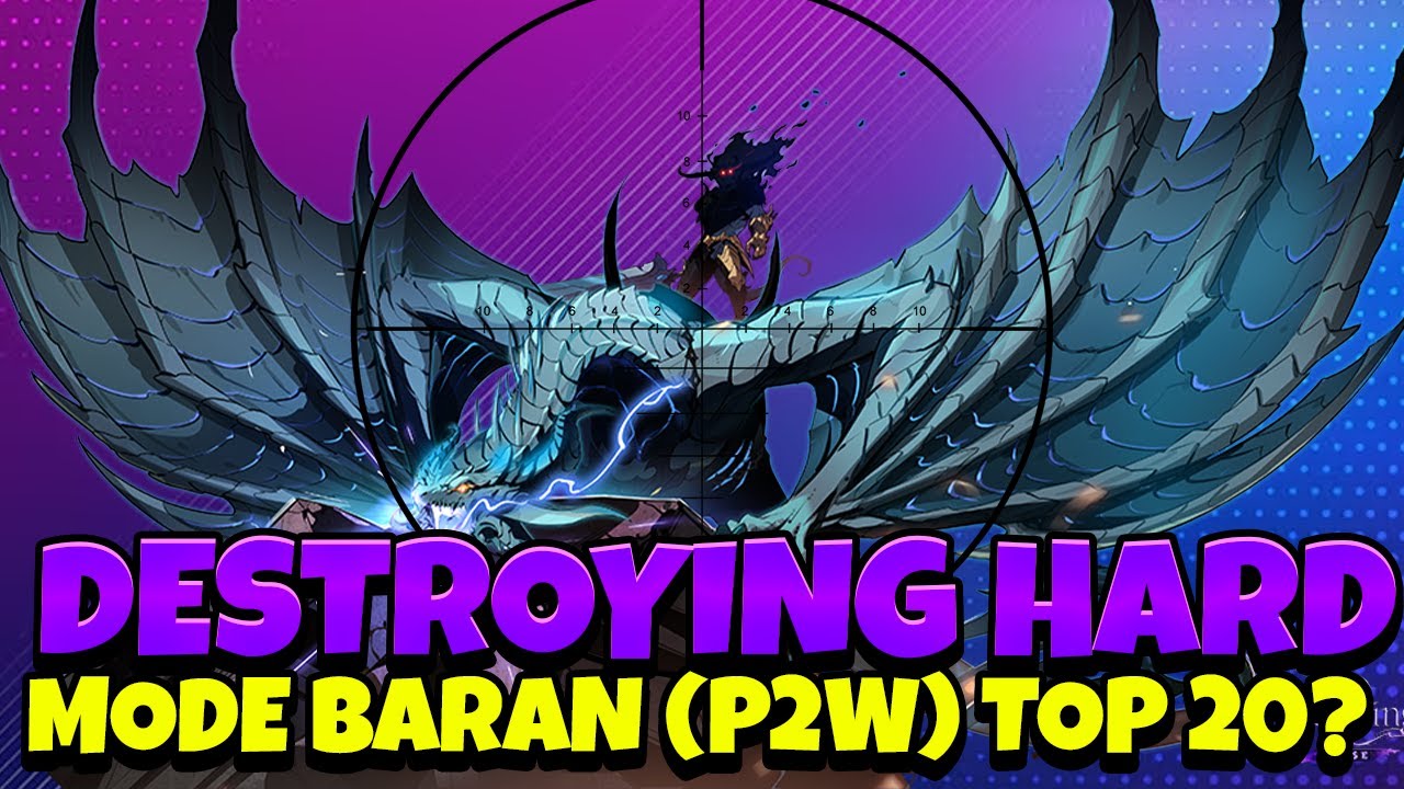 HARD MODE BARAN TOP 20 CLEAR!? NO BLESSING CLEAR (P2W)! [Solo Leveling: Arise]