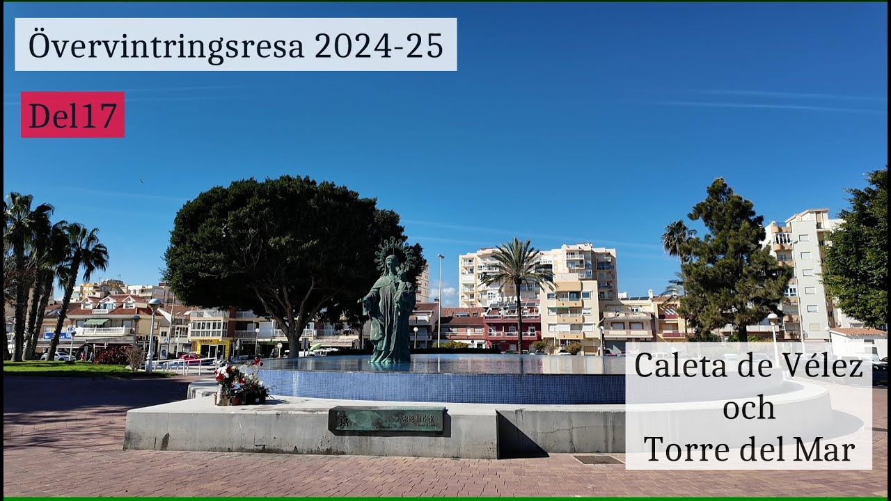 Caleta de Véles och Torre del Mar, flera km strandpromenad