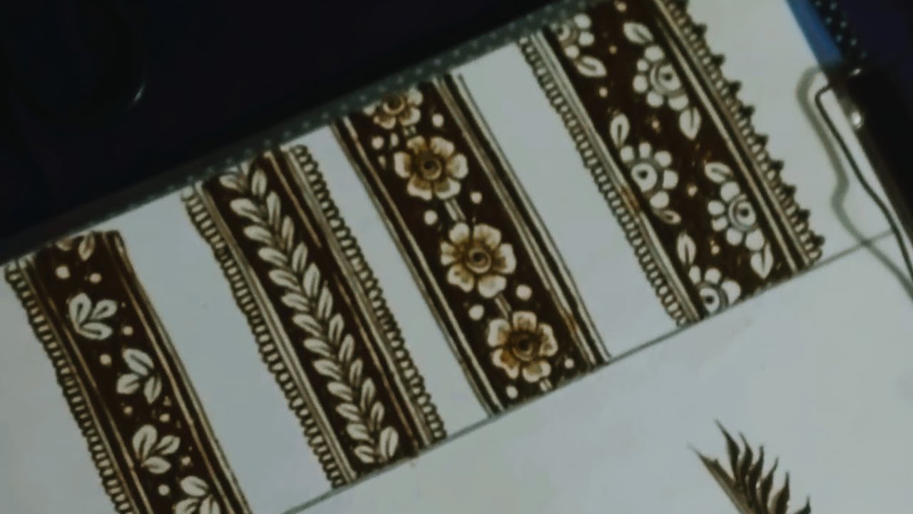 Easy border mehndi design || mehndi ka design ||drawing book per mehndi ka design 