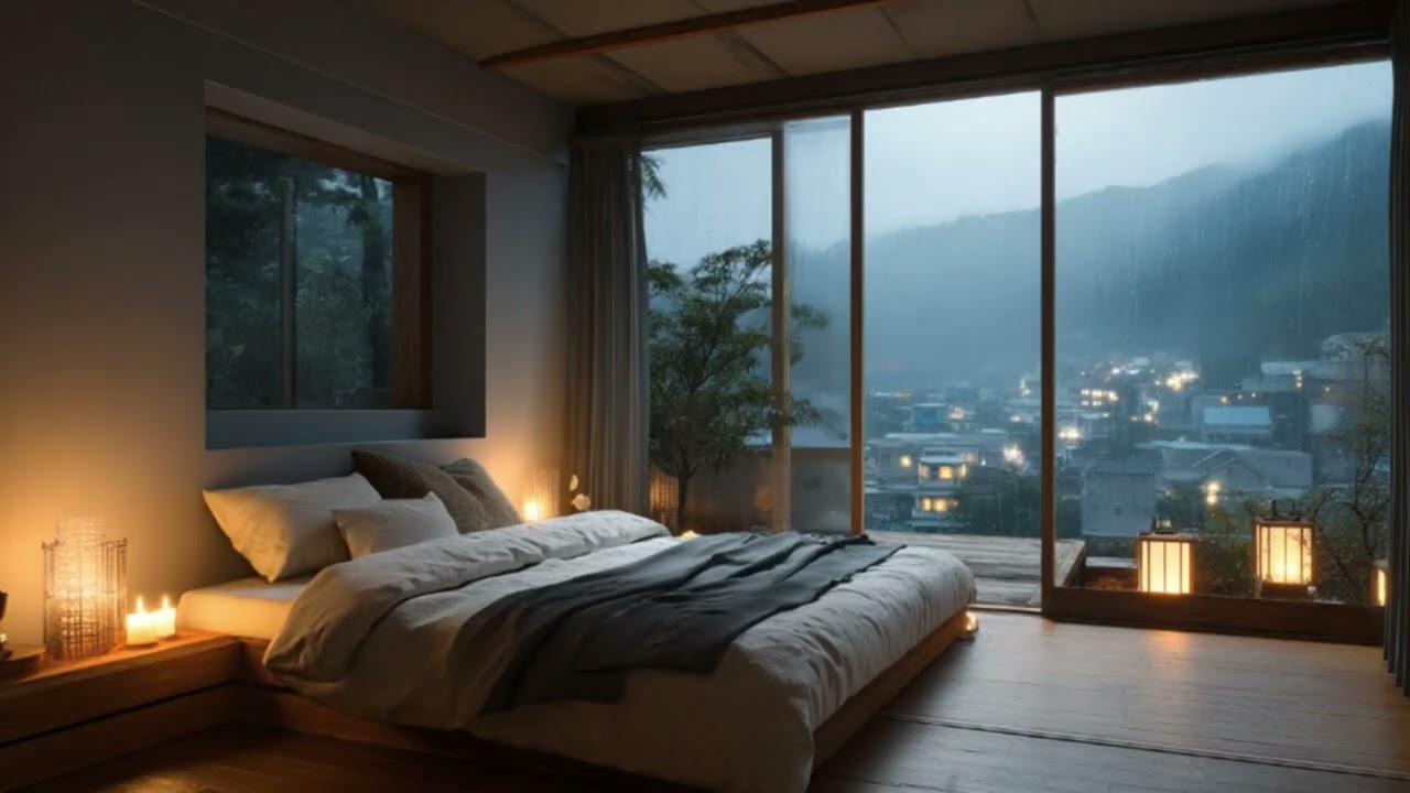 Healing Rain Nocturne | Peaceful Sleep Ambience for Relaxation & Emotional Renewal