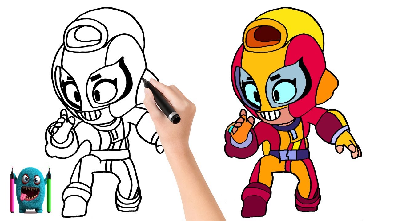 Max Çizimi How to Draw Brawl Stars Max