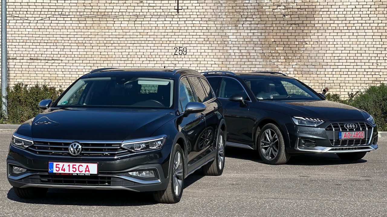 Volkswagen Passat B8 Alltrack 2.0 BiTDI 240л.с.  VS  Audi A4 B9 Allroad 2.0TFSI 249л.с. Кто кого !?