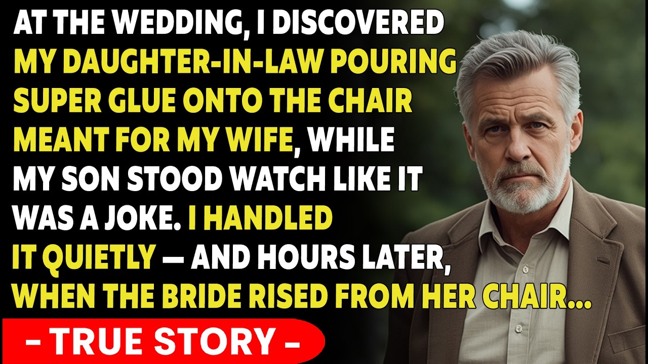 My Daughter-in-Law Poured Super Glue on My Wife’s Chair at My Son’s Wedding — So I Swapped the Seats