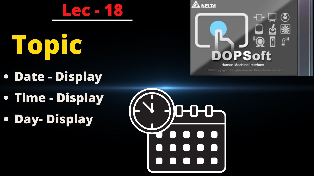 time date setting in delta hmi | date display in hmi | time display in delta hmi | time date in hmi