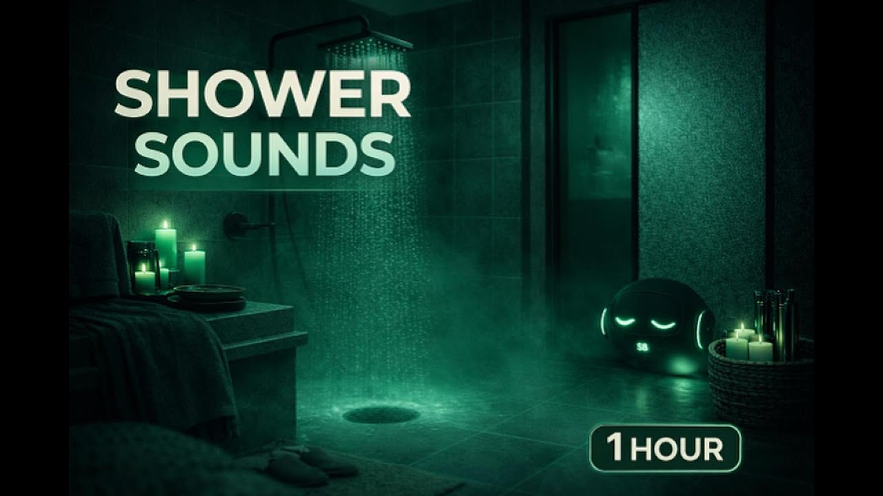 Shower Sounds for Sleep & Focus – 1 Hour  SlimBoredom