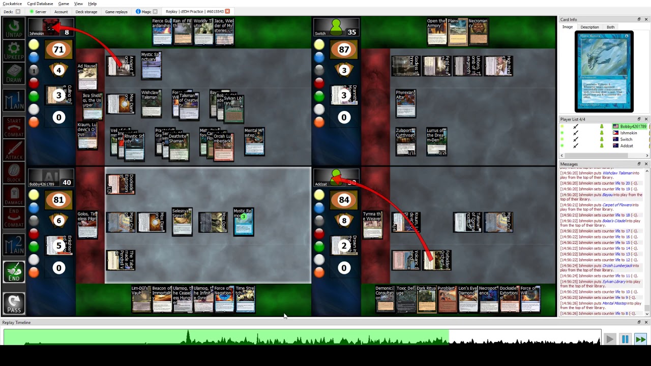 CEDH Pick up game: Ikra Kraum v Opus Thief v Lurus v Golos 06 08 20
