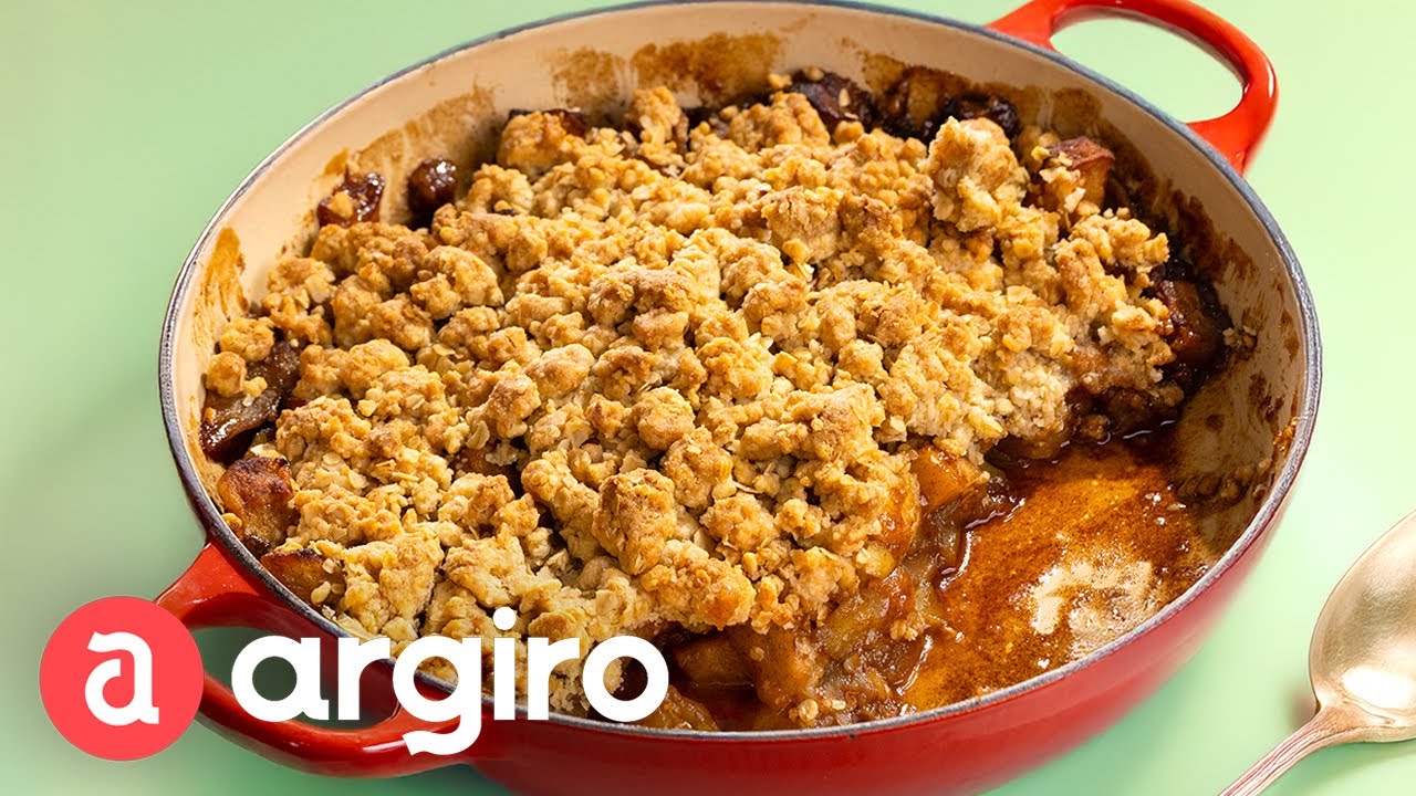 Apple crumble μηλόπιτα | Αργυρώ Μπαρμπαρίγου