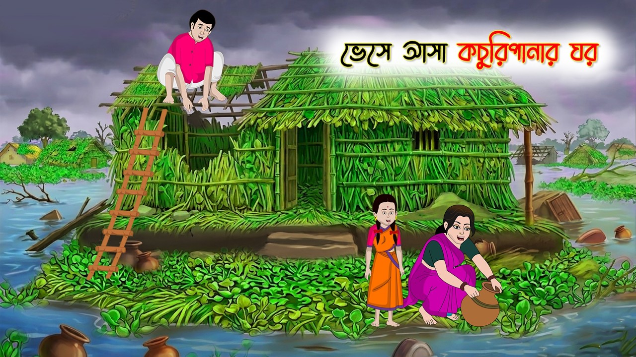 ভেসে আসা কচুরিপানার ঘর | Bengali Moral Stories Cartoon | Rupkothar Bangla Golpo | Thakumar Jhuli