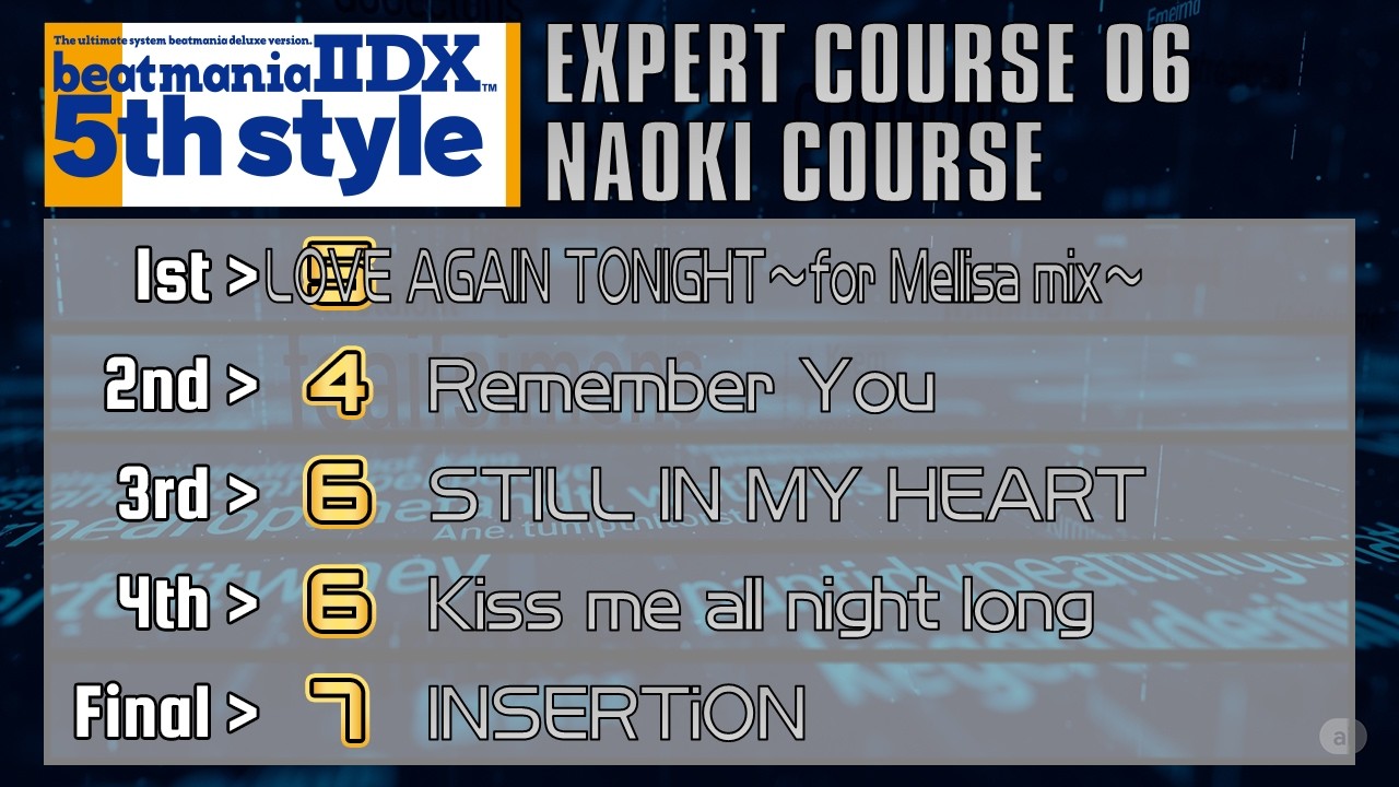 beatmaniaIIDX - 5thstyle EXPERT COURSE 06 : NAOKI DP