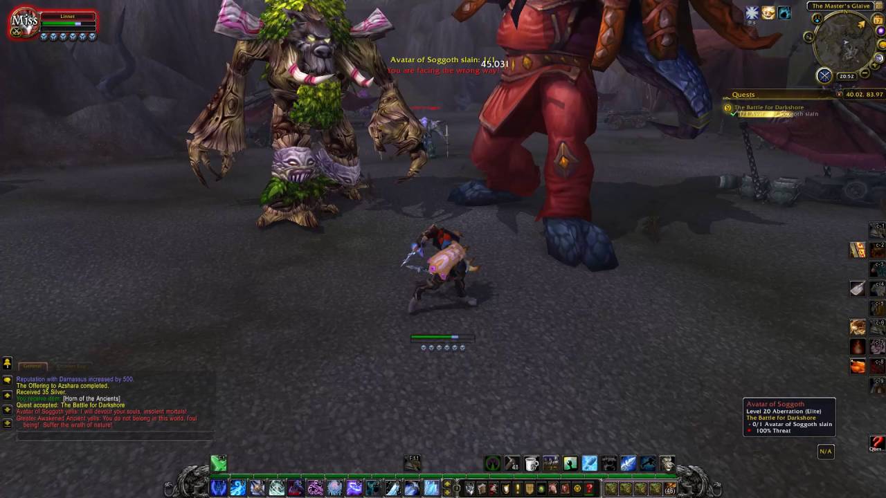 The Battle For Darkshore Quest ID 13897 Playthrough Darkshore