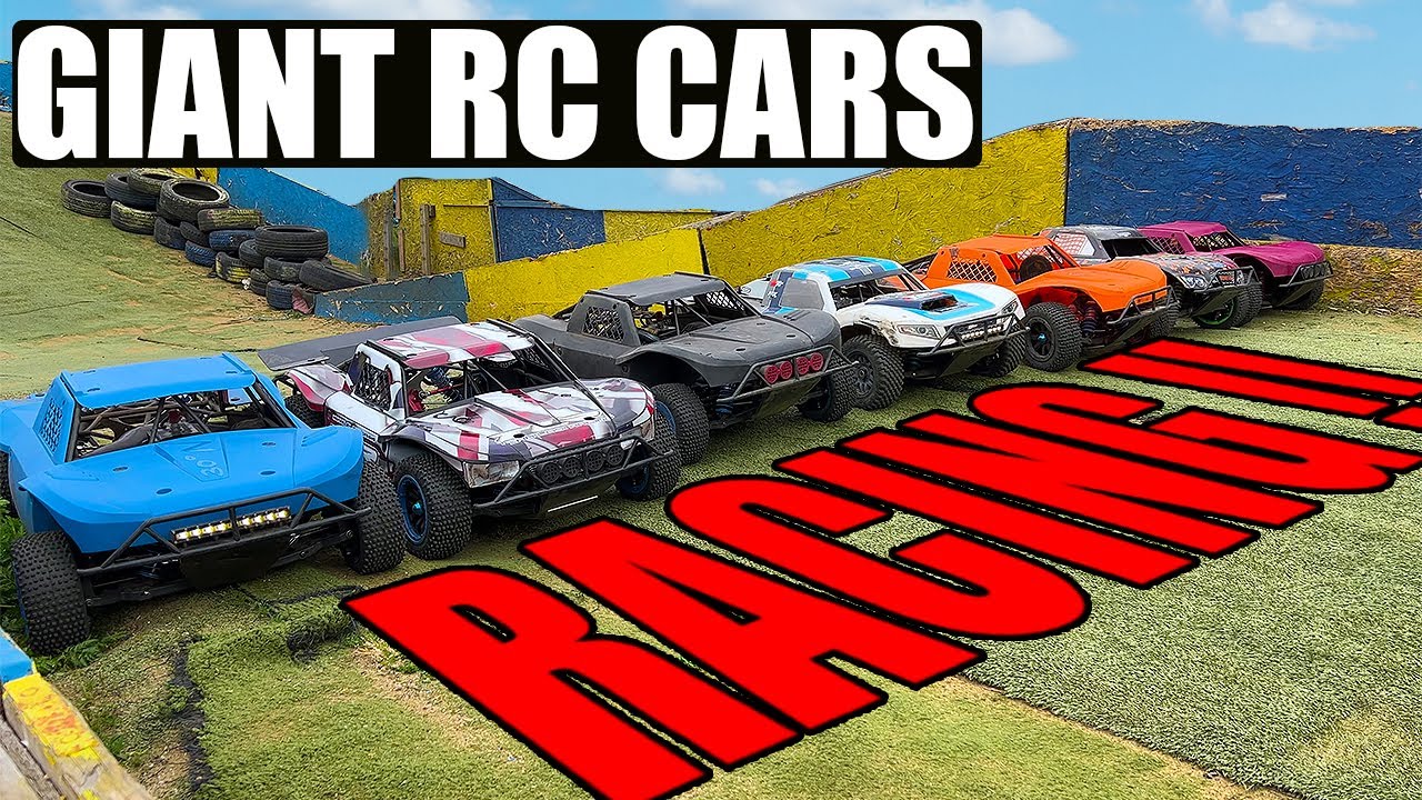 Racing Huge GAS Powered RC MONSTERS !!! Losi 5ive T (LOUD)