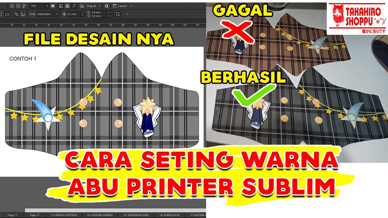 CARA SETING WARNA ABU DI PRINTER SUBLIM RUMAHAN