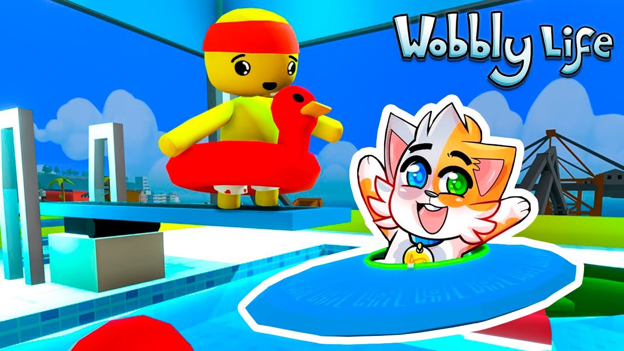 ¡24 HORAS ENCERRADOS EN UN PARQUE ACUÁTICO! 😱🤣 (sale mal) 😭- Wobbly Life #24