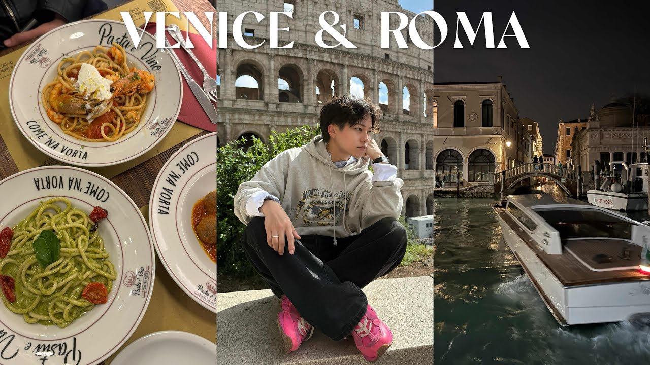 4 DAYS IN VENICE & ROMA VLOG🇮🇹 Trevi Fountain, Colosseo