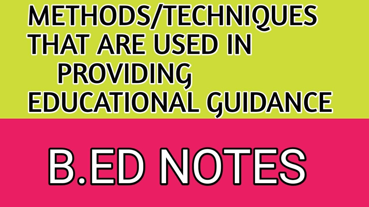 Methods  of giving personal guidance.. what are the ways of giving personal guidance to individuals
