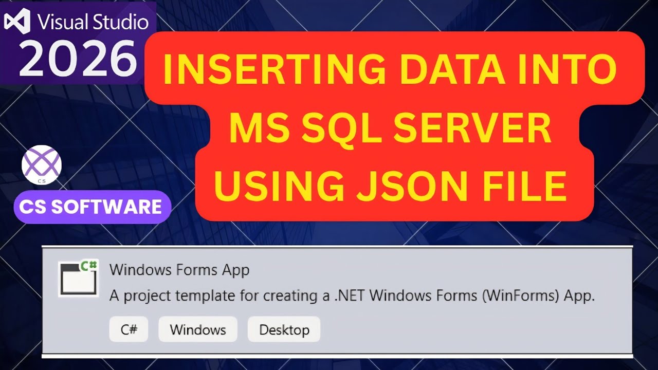Как вставить данные в SQL Server на C# | WinForms .NET (Visual Studio 2026)