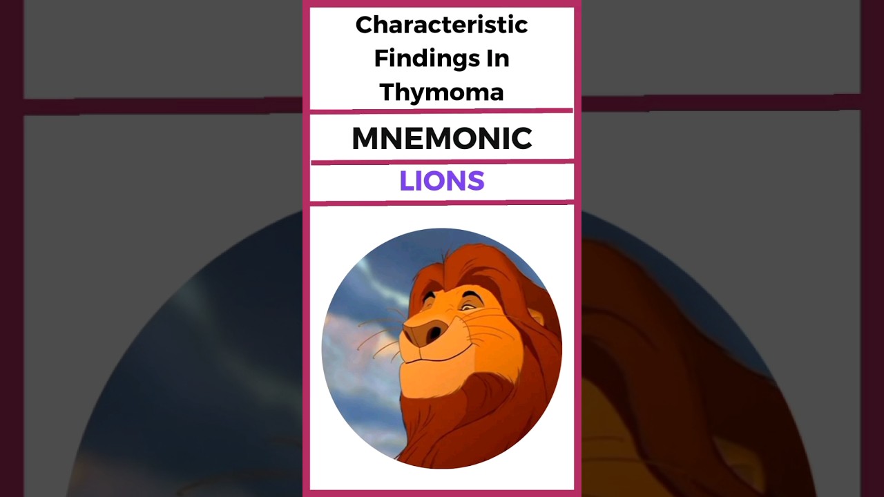 Mnemonic : Characteristic Findings In Thymoma #medicalnotes