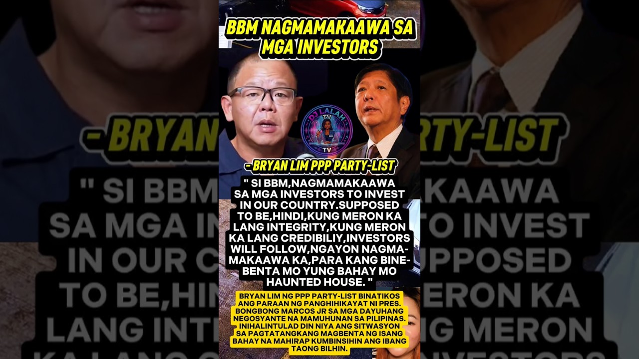 PBBM NAHIHIRAPAN UMANO MAKAPAG HIKAYAT NG MGA INVESTORS SA BANSA AYON KAY BRYAN LIM #shorts